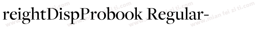 reightDispProbook Regular字体转换
